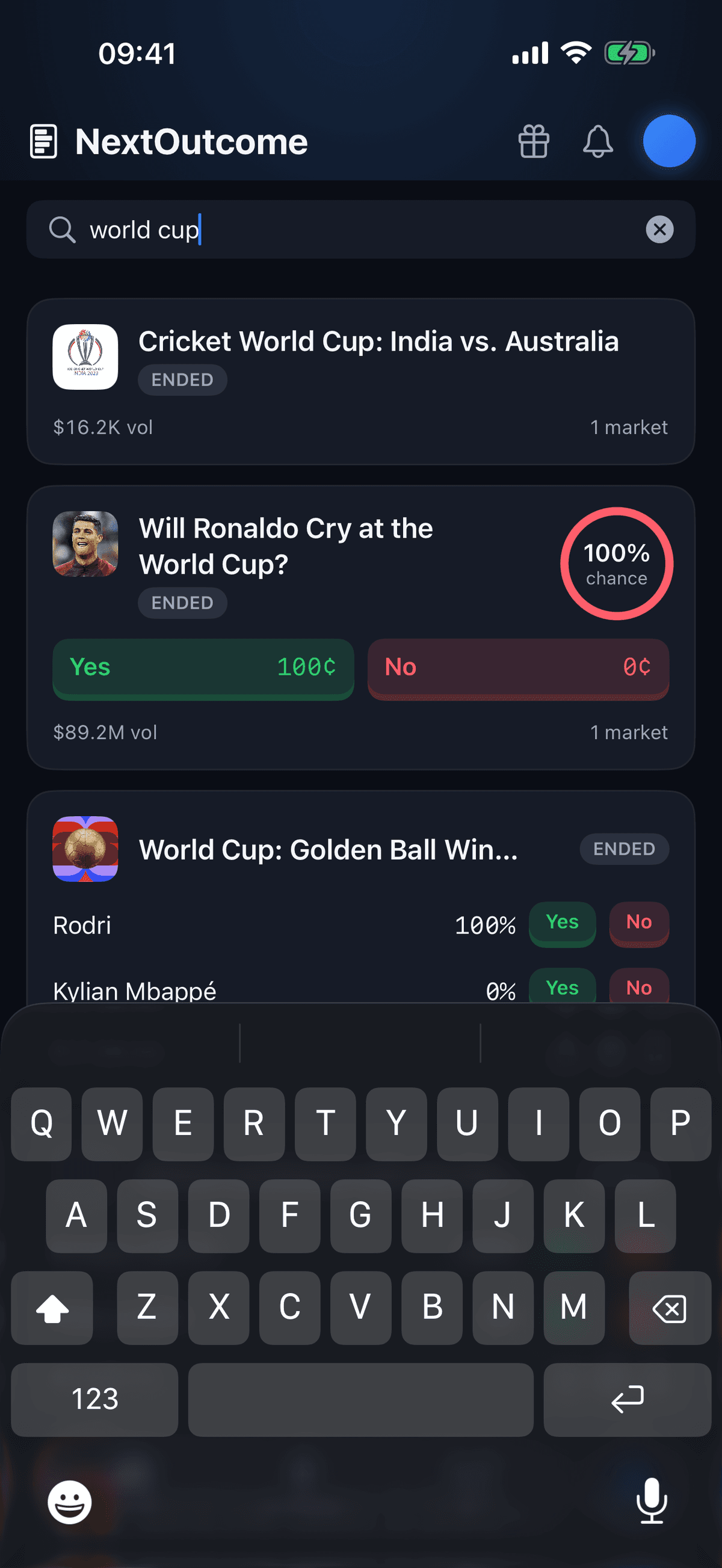 Full-text market search